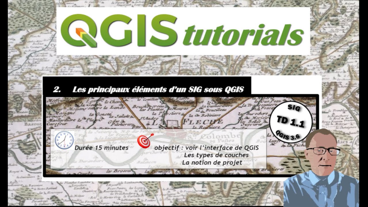 QGIS Tutorials 001 TD 1 1 Principaux elements - YouTube