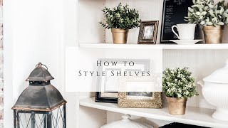 How to Style Shelves