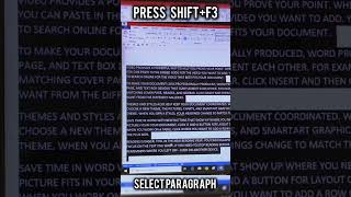 Change Case in MS Word || MS Word || Short cut Trick #word #viral #excel #dj #reels #shorts #video