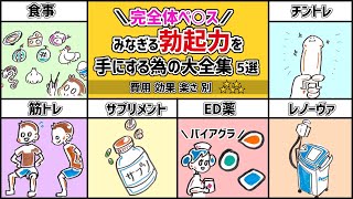 完全体ペ○ス！みなぎる勃起力を手にするための大全集５選【費用・効果・楽さ別】