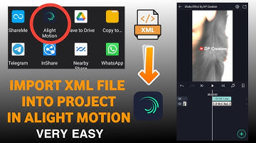 How to import xml files into project in alight motion | import XML file in Alight Motion Tutorial