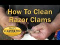 How To Clean Razor Clams With Scissors