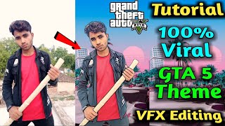 Gta 5 Theme Background Change VFX Tutorial | gta Five san Adress Reels Trending VFX Tutorial screenshot 2