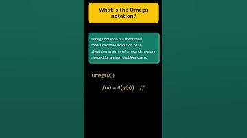21. What is the Omega Notation #Shorts #algorithm #datastructures