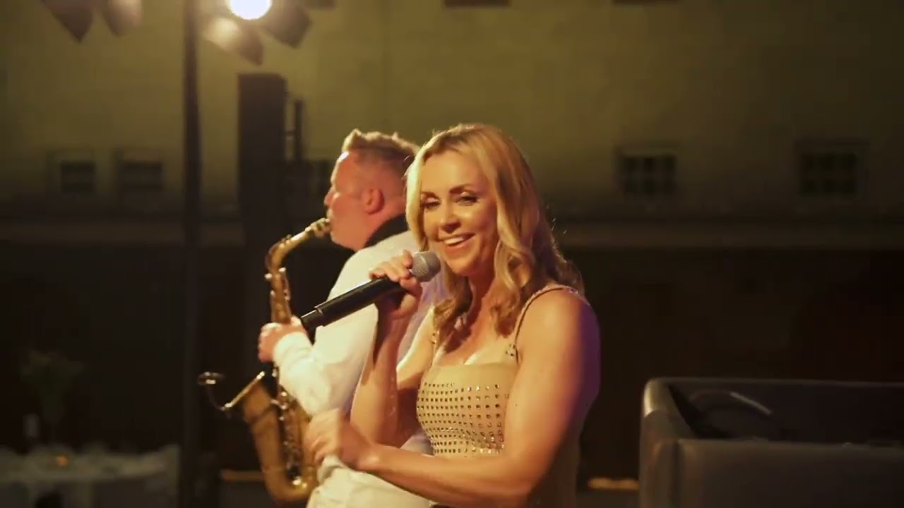 Female Wedding Singer With Saxophonist in South Wales