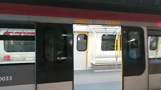 港鐵東鐵線9卡 R-Train D031/D033 駛離紅磡站4號月台