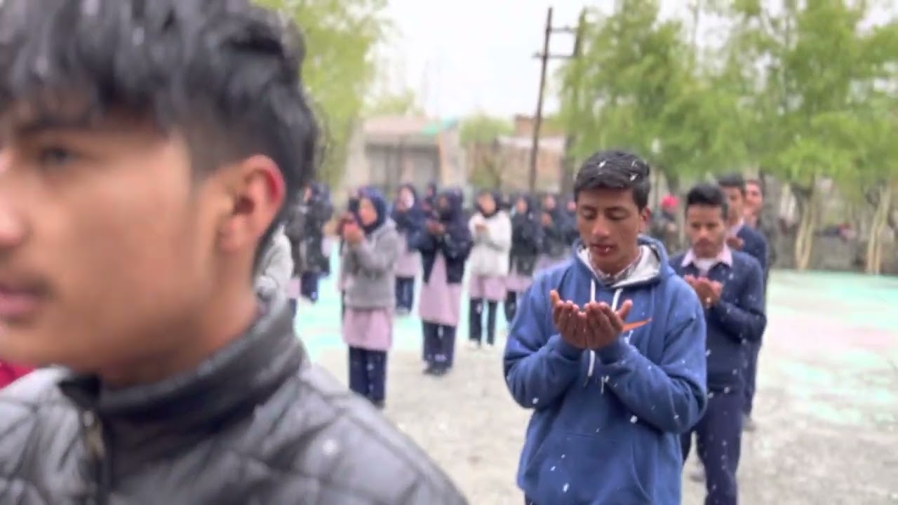 Morning Assembly prayer , GHSS trespone Kargil Ladakh