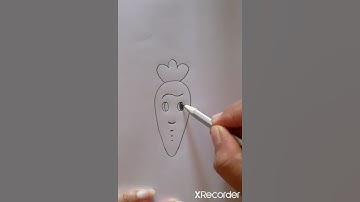 How to draw a carrot || Easy carrot  drawing
