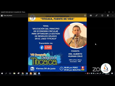 4ta Ponencia del Ciclo de Conferencias - Titicaca, Fuente de Vida - Ing. Milagros Tazza Castillo