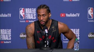 Kawhi Leonard Full Interview - Game 1 Preview | 2019 NBA Finals Media Availability