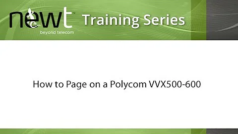 How to Page on a Polycom VVX 500 and VVX 600