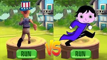 Tag with Ryan Run vs Run Forrest Run - Running Games GamePlay