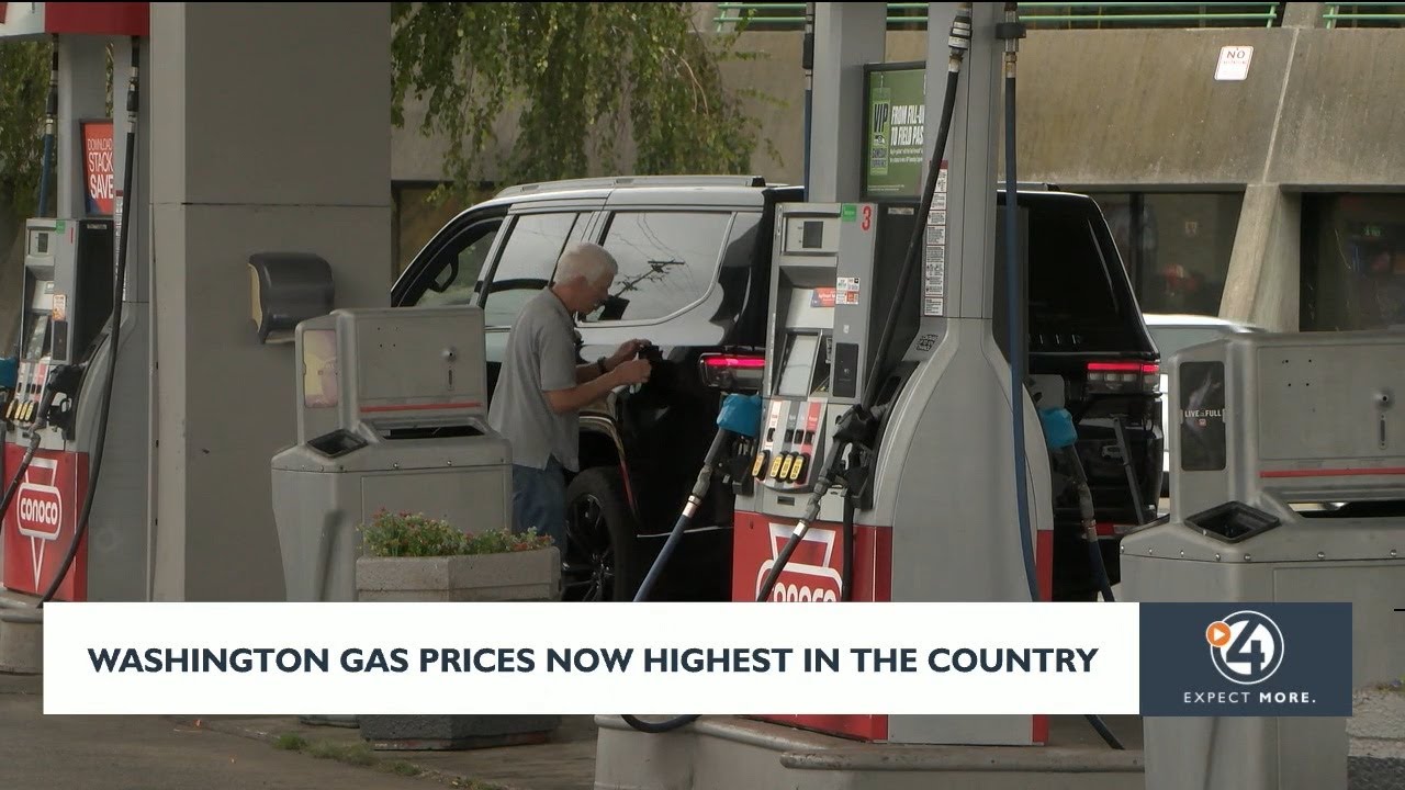 Washington gas prices now highest in country - YouTube