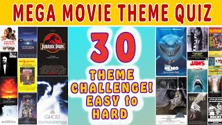 Guess The MOVIE THEME Quiz | 30 Themes | Easy to Hard Challenge