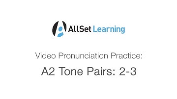 Chinese Pronunciation Practice: A2 Tone Pair 2-3