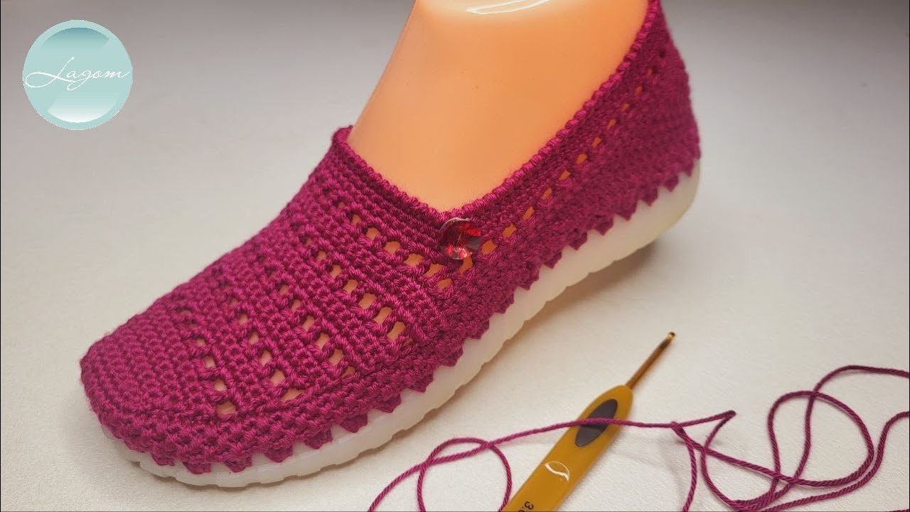 💥 Tуфли Вишня| Бесплатный мастер-класс | Учимся вязать обувь крючком | CROCHET SHOES