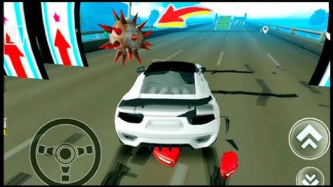 Car Crushing Speed Car Bumps Challenge (Deadly Race White Sport Car Crazy Fails) Android Gameplay