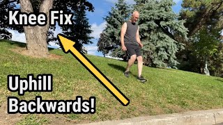 Fix your knees -  walking backwards uphill!