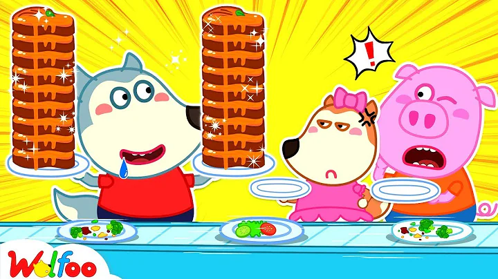 Wolfoo Don't Play 100 Layers Food Challenge | Learn Rules of Conduct for Kids | Wolfoo The Best