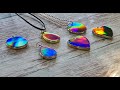 #1475 WOW! Incredible Holographic Resin Pendants With My Homemade Silicone Mold