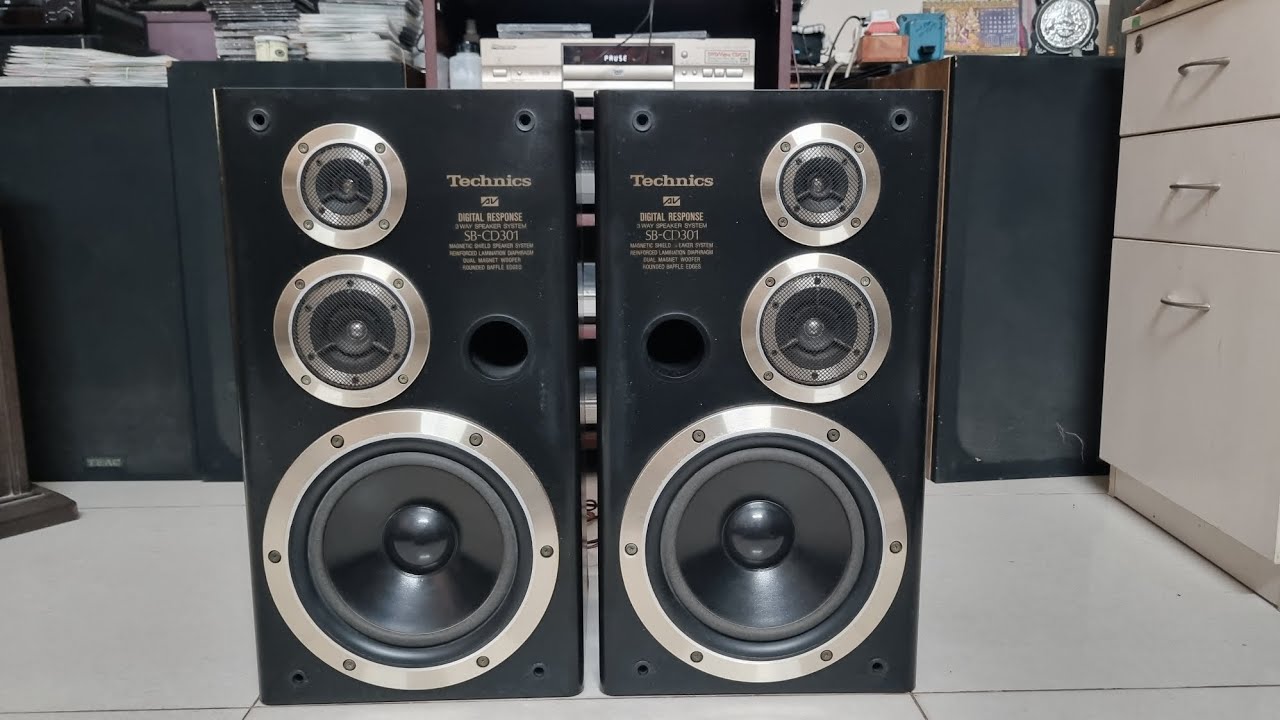 Sold)TECHNICS Stereo 8-inch 3WAY Vintage Speaker SB-CD301/For Sale