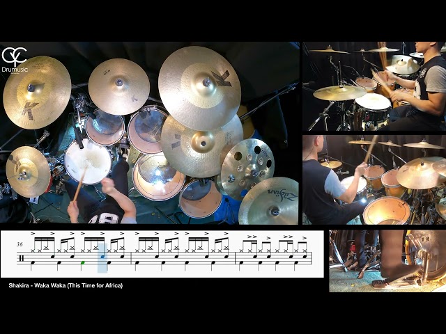 Waka Waka (This Time for Africa) - Shakira / Drum Cover By CYC (@cycdrumusic) score & sheet music class=