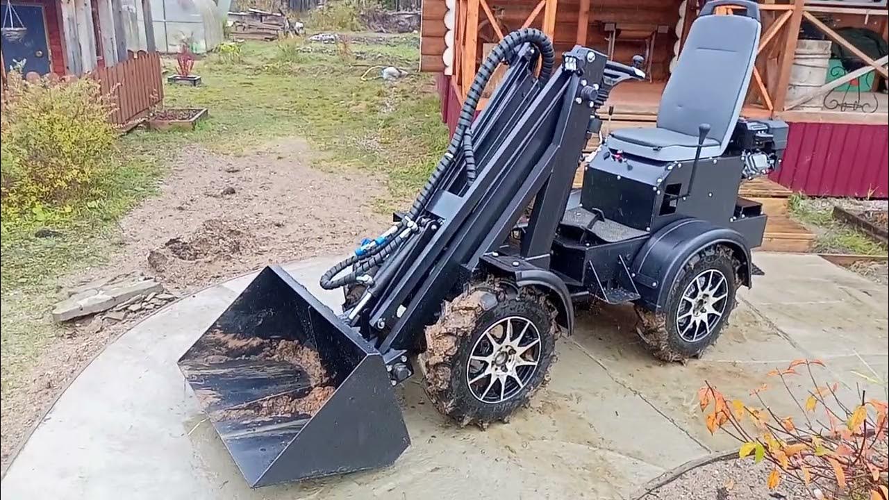 Самодельный минипогрузчик готов! - YouTube