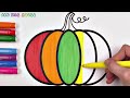 ( Vegetables ) Pumpkin Drawing and Marker Rainbow Coloring | Akn Kids House