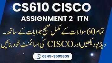 CS610 Cisco Assignment 2 Solution | Cisco Introduction to Networks