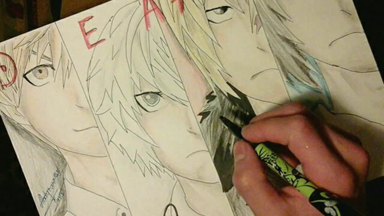 Speed Drawing Kira N Mello L Death Note Youtube