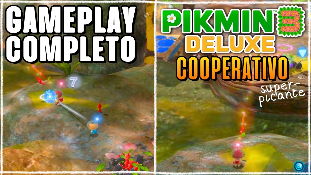 Pikmin 3 Deluxe Superpicante Cooperativo 🌼 Gameplay completo en español (Nintendo Switch 2)
