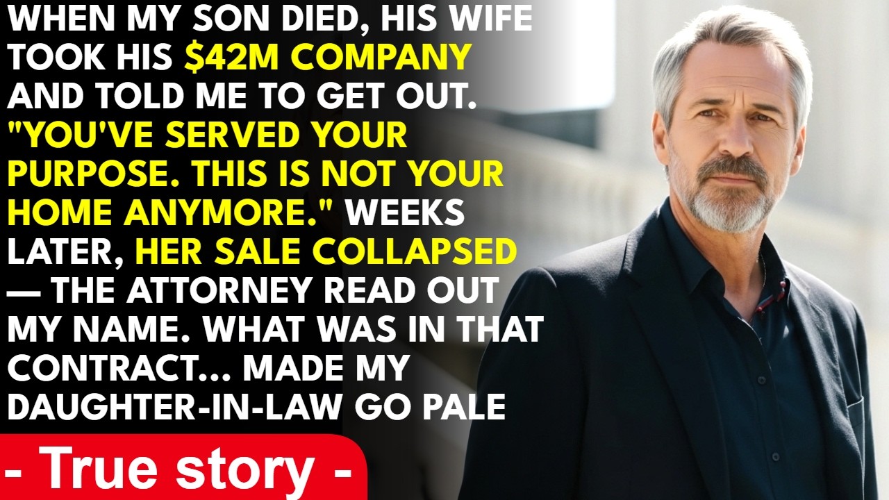 The day of my son’s will reading, my daughter-in-law inherited his $42 million company and our Nashville estate. She looked past me and said, “I think we’re done here.” Hours later, she told me to...