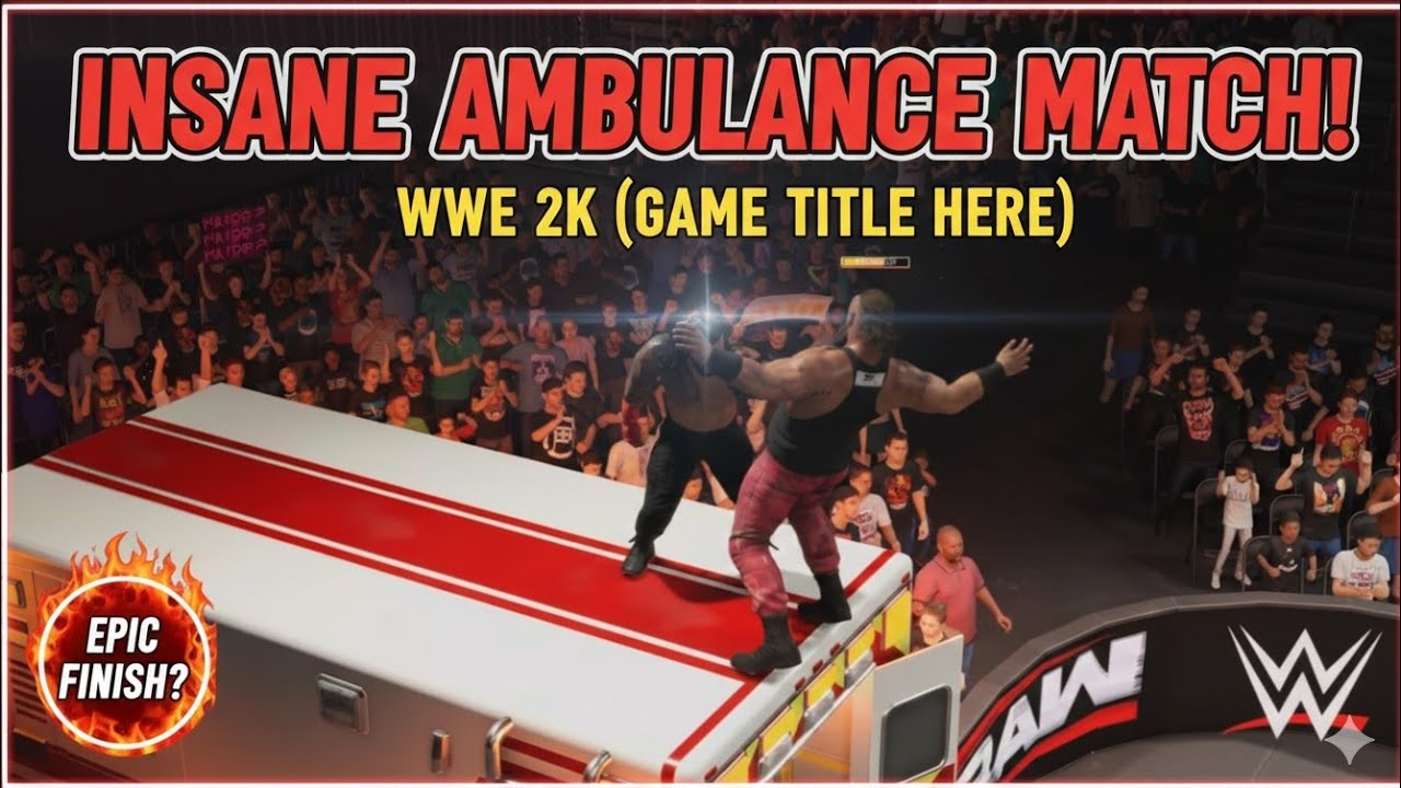 WWE2K25 Roman Reigns Vs Braun Strowman Raw Full Ambulance Match PS5 Game Play