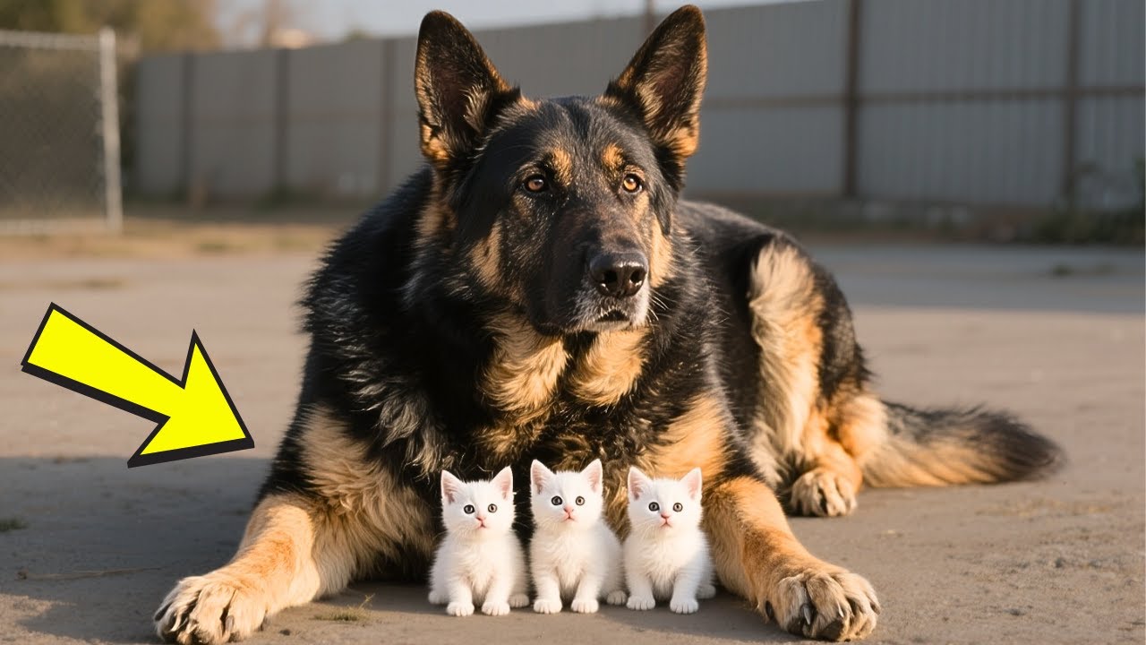 German Shepherd Adopted 3 Orphaned Kittens, But When They Grew Up, The Unthinkable Happens!