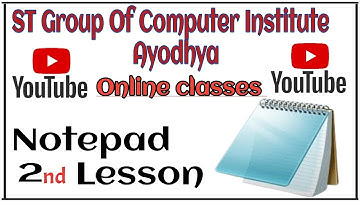 Notepad Lesson 2nd Lesson #computerknowledge #computerscience #adca #ayodhya