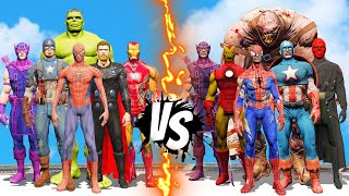 Super Epic Battle | Spiderman \& Superheroes Marvel vs Zombie Superheroes \& Red Skull - KjraGaming