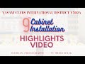 Vasavi clubs international district v502a  9th cabinet installation  2022  highlights