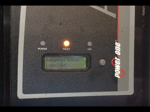 Power One Aurora Internal Error Code E021