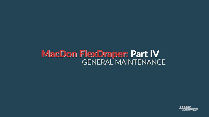 2020 MacDon FD75 FlexDraper Walk-Around from Titan Machinery | General Maintenance