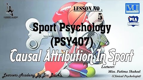 Sport Psychology (PSY407) VU Urdu | Lecture No.05 | Learners Academy By Bia Baloch
