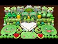 SPECIAL GREEN FROG - Mixing Random Things Into Glossy Slime ! Satisfying Slime Videos #1263