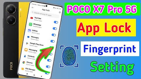 Poco x7 pro 5g me app me fingerprint lock kaise lagaye/app lock fingerprint sensor settings