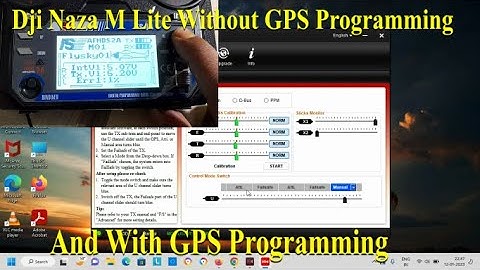 Dji Naza m lite without GPS Software Programming and With GPS Programming