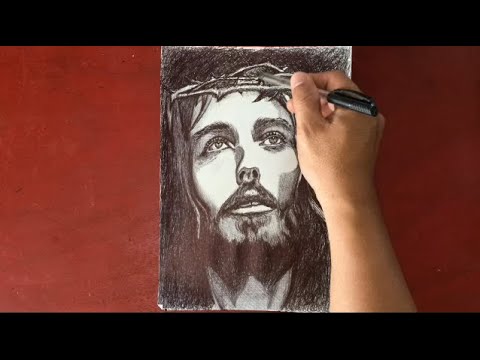 Portrait of Our Lord Jesus Christ Using Ballpoint Pen - YouTube