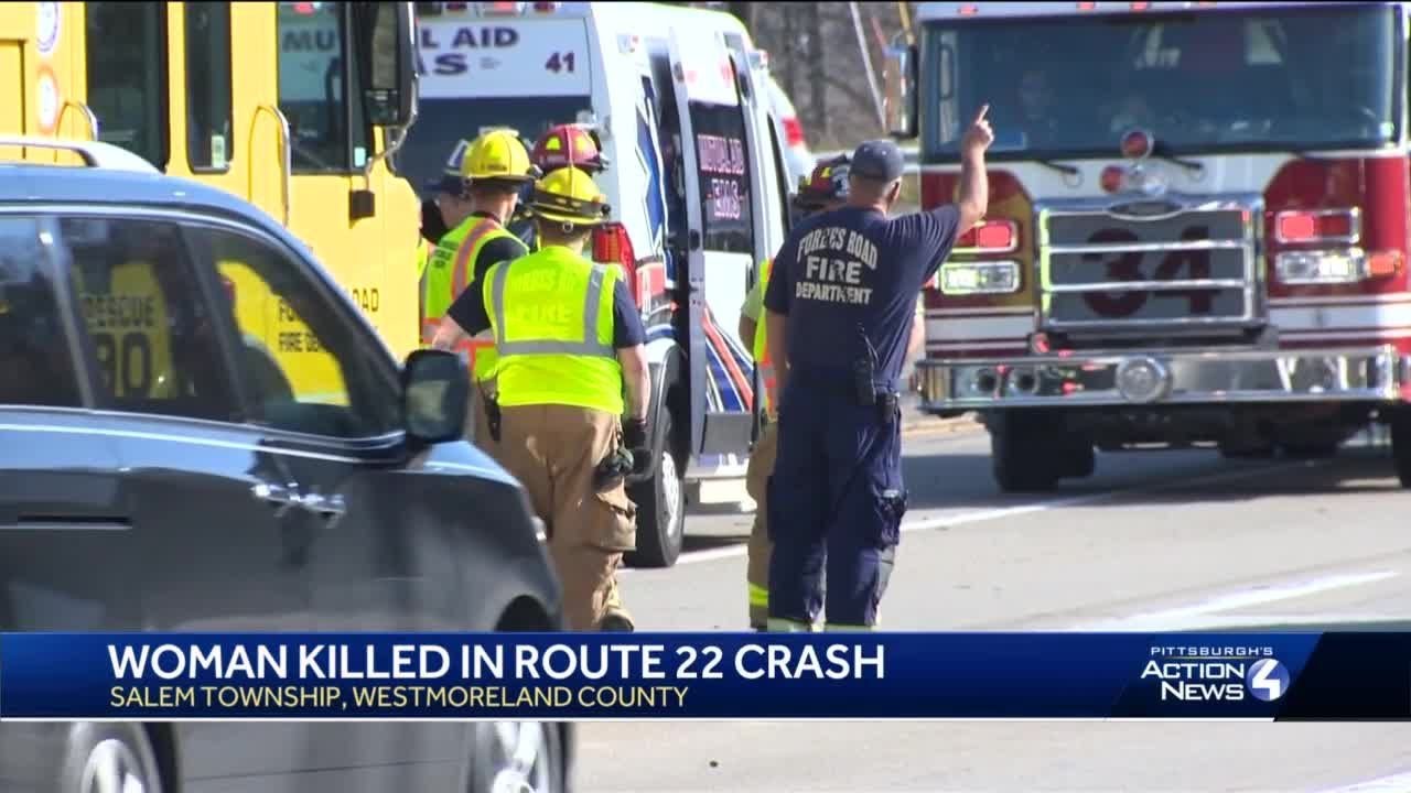Woman killed in Route 22 crash - YouTube
