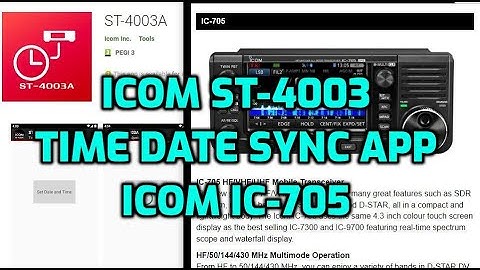 ST4003A Time Sync Icom programme ICOM IC-705-PC