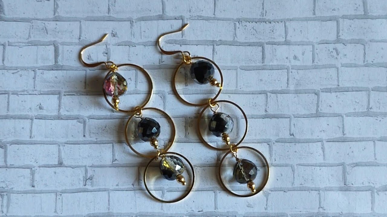 Sparkly Bead Hoop Earrings Tutorial YouTube