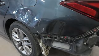 Repairing auto body damage.