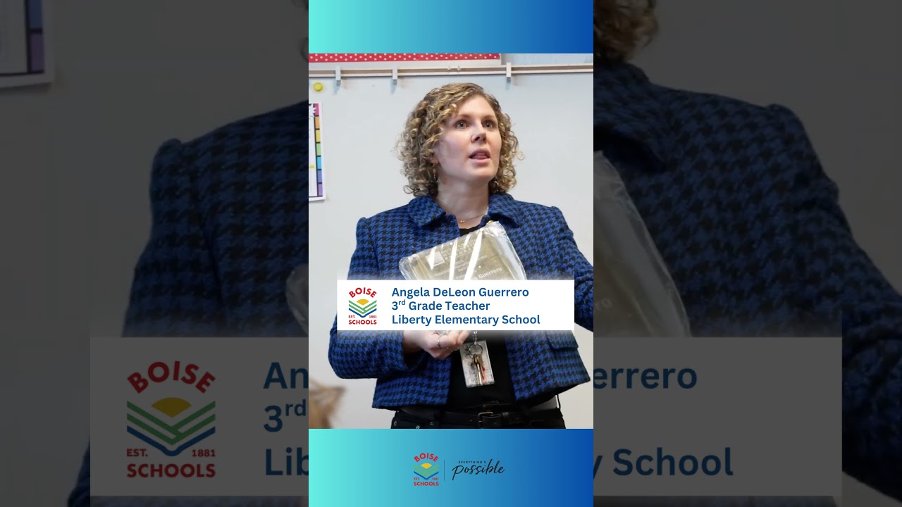 Video preview image of Liberty Elementary Teacher Honored as Idaho’s Outstanding Humanities Educator; click to visit the ParentSquare post with the video
