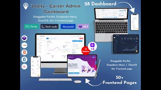 Responsive Career Admin Dashboard Template with UI Framework – Joblly Profile